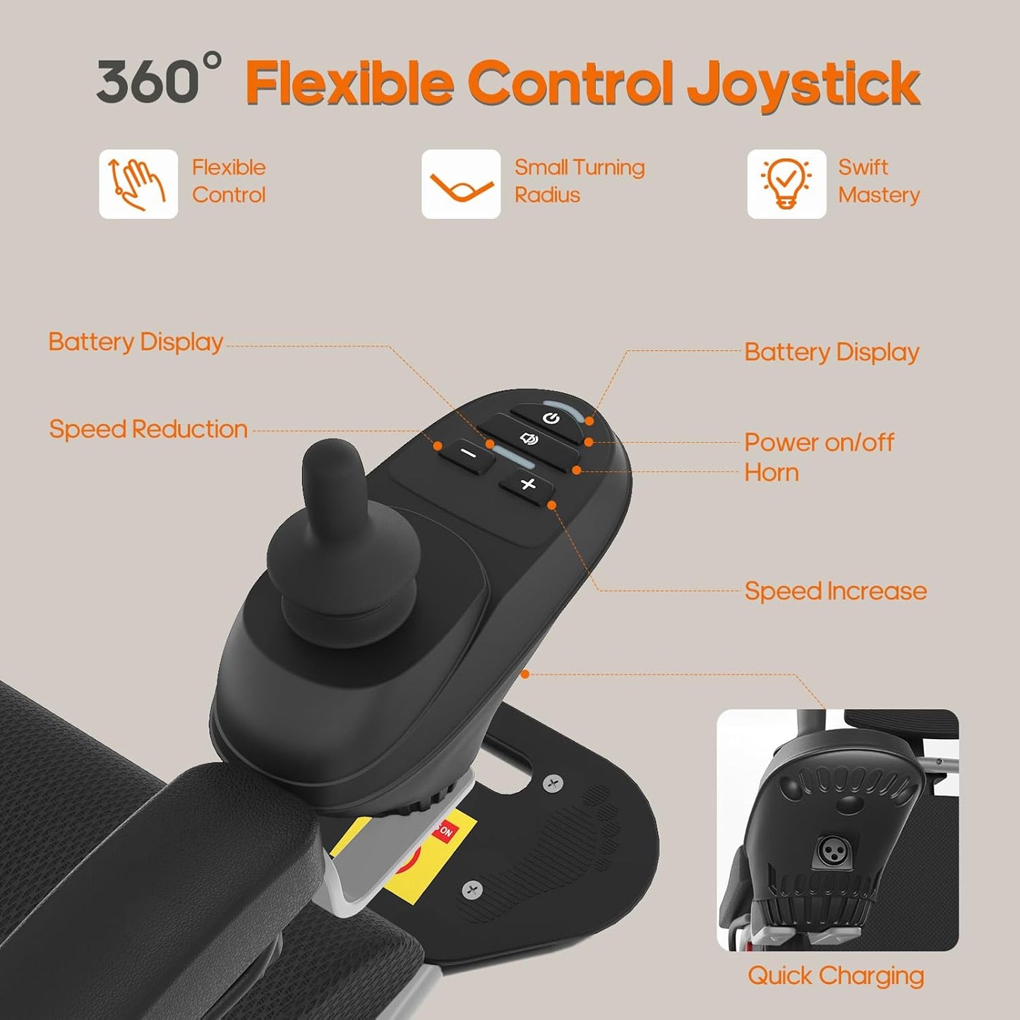 Reclining Electric Wheelchair for Adults Foldable Power Motorized Wheelchair Reclining Backrest All Terrain Electric Wheelchair for Seniors Portable Airline Approved Sliver