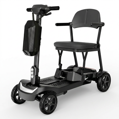 Lightweight Mobility Scooter Designed for Easy Travel, Airline Approved, Foldable Frame, Removable Battery