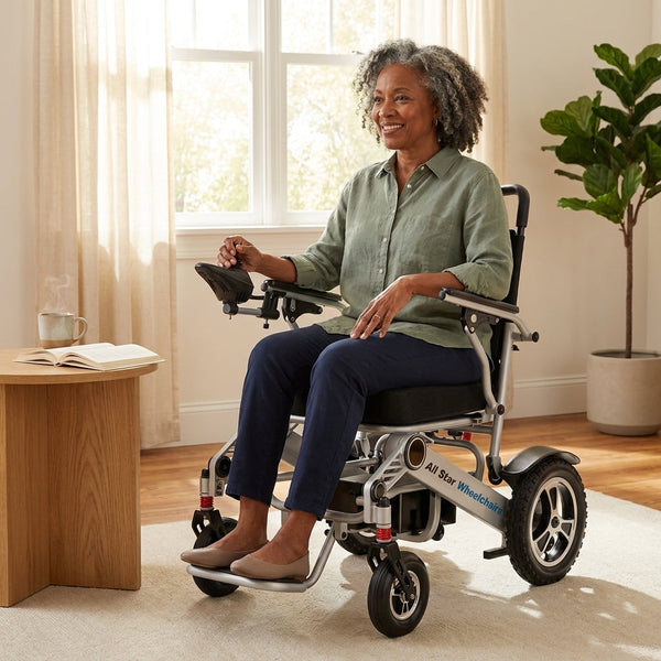 Electric Wheelchair Built for Daily Independence, Foldable Design, Indoor/Outdoor Use, Travel-Ready