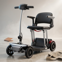 Mobility Scooter for Seniors & Adults Foldable, Airline Approved, 44Lbs Lightweight 4 Wheel Electric Scooter, Portable for Travel, with Removable Battery & USB Port — Studio Shot