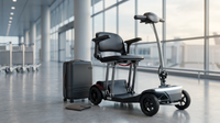 Mobility Scooter for Seniors & Adults Foldable, Airline Approved, 44Lbs Lightweight 4 Wheel Electric Scooter, Portable for Travel, with Removable Battery & USB Port — Lifestyle