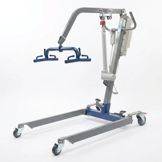 Portable Hydraulic Mobility Transfer Lift for Home Use - 6 Point Spreader - with Electric Upgrade - Expandable Base, Compact — Studio Shot