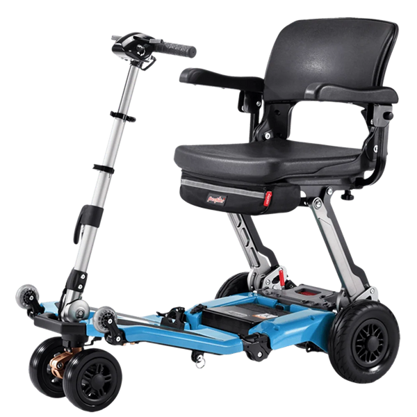 FreeRider USA Luggie Super Plus 3 folding mobility scooter in Ocean Blue